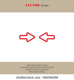Web line icon. Left and right arrows