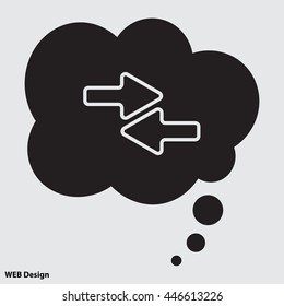 Web line icon. Left and right arrows