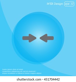 Web line icon. Left and right arrows