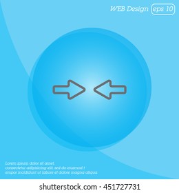 Web line icon. Left and right arrows