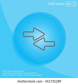 Web line icon. Left and right arrows