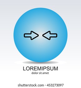 Web line icon. Left and right arrows
