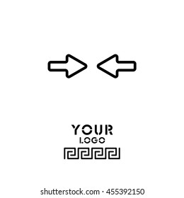 Web line icon. Left and right arrows