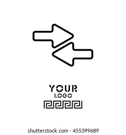 Web line icon. Left and right arrows