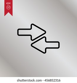 Web line icon. Left and right arrows