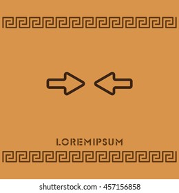 Web line icon. Left and right arrows