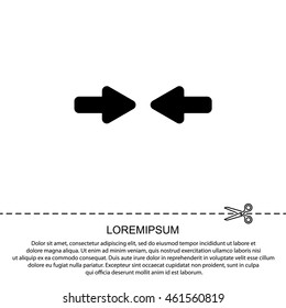 Web line icon. Left and right arrows