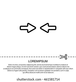 Web line icon. Left and right arrows