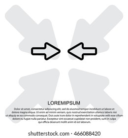 Web line icon. Left and right arrows