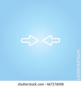 Web line icon. Left and right arrows