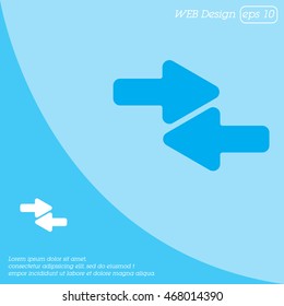 Web line icon. Left and right arrows