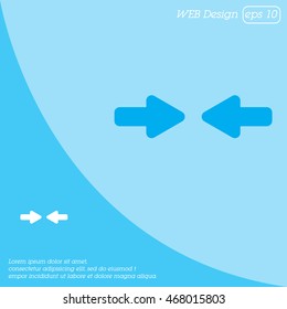 Web line icon. Left and right arrows