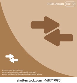 Web line icon. Left and right arrows