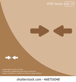 Web line icon. Left and right arrows