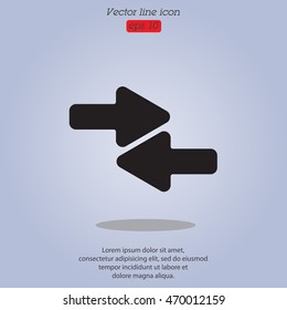 Web line icon. Left and right arrows