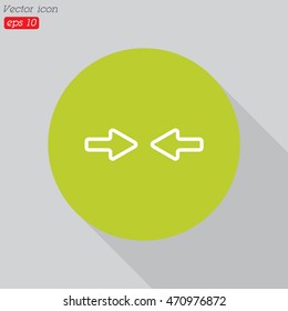 Web line icon. Left and right arrows