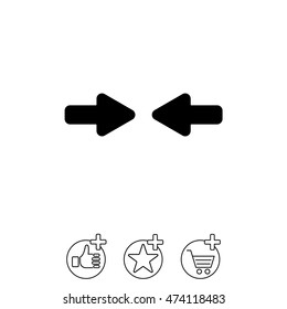 Web line icon. Left and right arrows