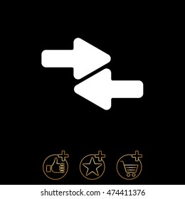 Web line icon. Left and right arrows