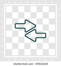 Web line icon. Left and right arrows
