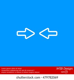 Web line icon. Left and right arrows