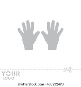 Web line icon. Left and right hands, bunch of fives