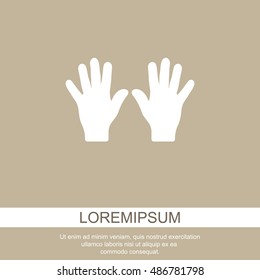 Web line icon. Left and right hands, bunch of fives