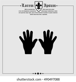 Web line icon. Left and right hands, bunch of fives