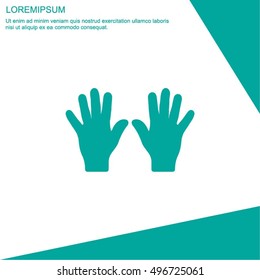 Web line icon. Left and right hands, bunch of fives