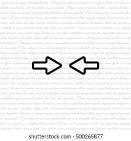 Web line icon. Left and right arrows