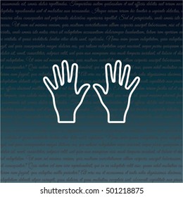 Web line icon. Left and right hands, bunch of fives