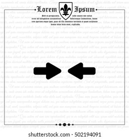 Web line icon. Left and right arrows