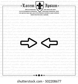 Web line icon. Left and right arrows