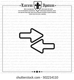 Web line icon. Left and right arrows
