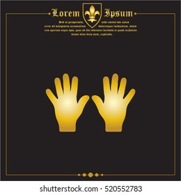 Web line icon. Left and right hands, bunch of fives