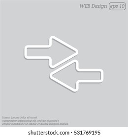 Web line icon. Left and right arrows