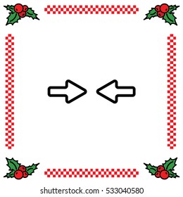 Web line icon. Left and right arrows