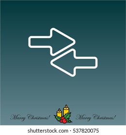 Web line icon. Left and right arrows