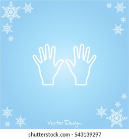 Web line icon. Left and right hands, bunch of fives