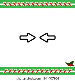 Web line icon. Left and right arrows