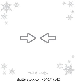 Web line icon. Left and right arrows
