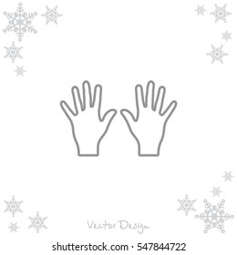 Web line icon. Left and right hands, bunch of fives