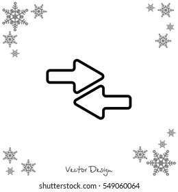 Web line icon. Left and right arrows