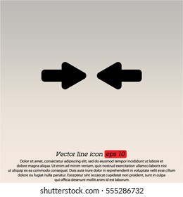 Web line icon. Left and right arrows