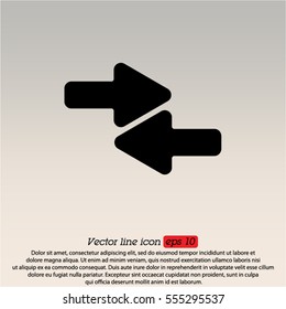 Web line icon. Left and right arrows