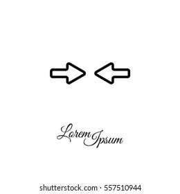 Web line icon. Left and right arrows