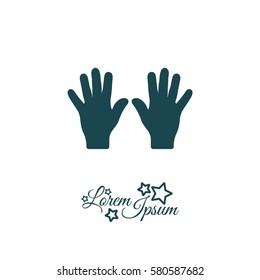 Web line icon. Left and right hands, bunch of fives