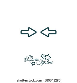 Web line icon. Left and right arrows