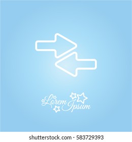 Web line icon. Left and right arrows