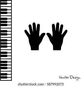 Web line icon. Left and right hands, bunch of fives