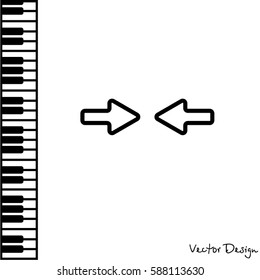 Web line icon. Left and right arrows